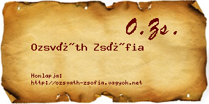 Ozsváth Zsófia névjegykártya