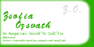 zsofia ozsvath business card